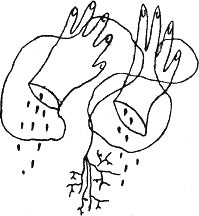 "Manos cortadas" Dibujo de Federico García Lorca